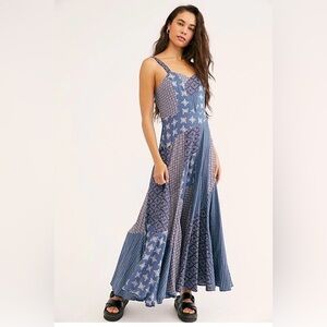 Free People Pieces of Me Maxi Dress Patchwork Size 0 XS NWOT
